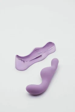 Sexual Wellness*NastyGal Metallic Rechargeable Seated Vibrator Sex Toy lilac