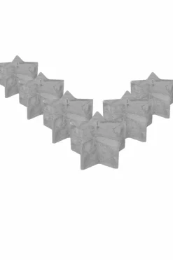Candles & Diffusers|Candles*Nicola Spring Metallic Star Candle 75 Hours Pack of 6 Silver
