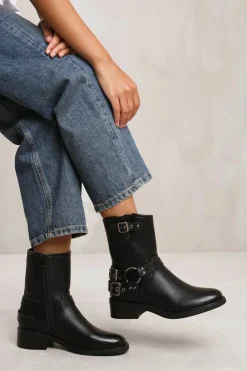 All Boots|Boots*Where's That From Micah' Ankle Boot With Buckle Detailing Black