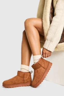 Cosy Boots|Ankle Boots*boohoo Mini Cosy Boots chestnut