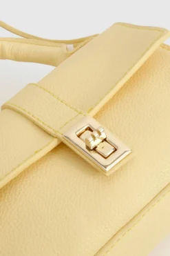 Handbags*boohoo Mini Hardware Detail Grab Bag lemon