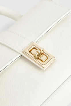 Handbags*boohoo Mini Hardware Detail Grab Bag white