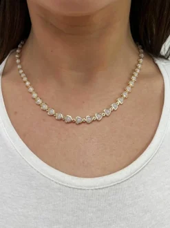 Necklaces*SVNX Mini Heart Infinity Necklace in Gold
