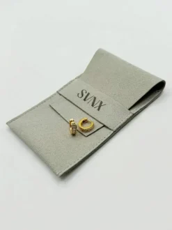 Earrings*SVNX Mini Huggie Hoop with Clear Stones Gold