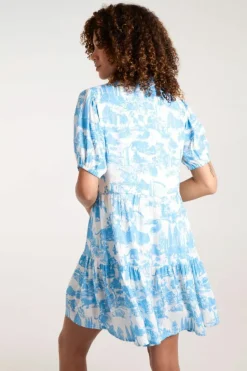 Shirt Dresses*Blue Vanilla Mini Smock Shirt Dress Light Blue