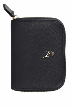 Handbags*Ashwood Leather “Mini X” RFID Protected Real Leather Purse Black