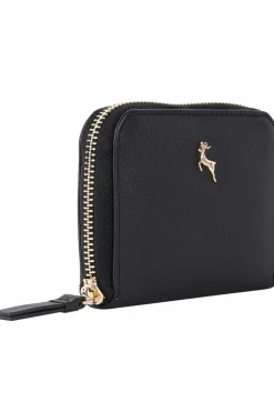 Handbags*Ashwood Leather “Mini X” RFID Protected Real Leather Purse Black