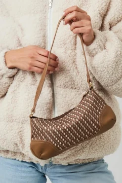 Shoulder Bags*My Accessories London Monogram Printed Shoulder Bag Brown