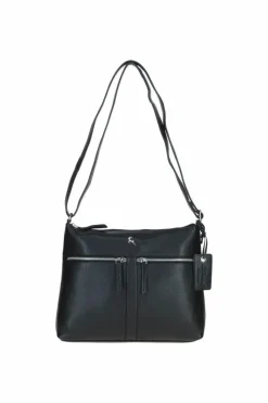 Shoulder Bags|Handbags*Ashwood Leather Mourne' Sleek Real Leather Shoulder Bag Black