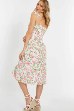 Wrap Dresses|Midi Dresses*Quiz Chiffon Floral Ruffle Wrap Midi Dress Multi