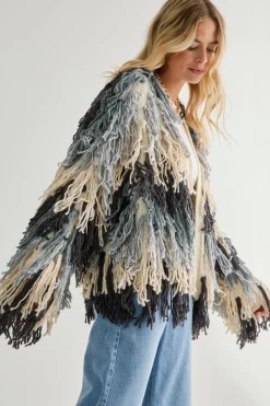 Cardigans*NastyGal Multi Colour Loop Oversized Cardigan grey
