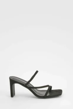 Sandals|Heels*boohoo Multi Strap Heeled Mules black