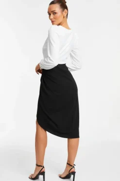 Wrap Dresses|Midi Dresses*Quiz Wrap Contrast Midi Dress Multi