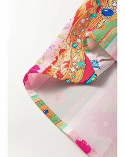 Shirt Dresses*Azura Exchange colour Boho Floral Print Buttoned Long Sleeve Shirt Dress Multi