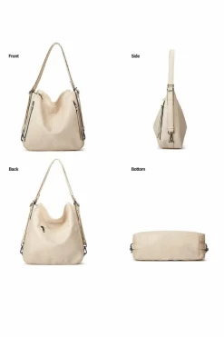 Shoulder Bags|Handbags*Kitise Multifunctional 3-Piece Set Tote/Backpack Shoulder Handbag With Purse Bag Black