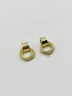 Earrings*SVNX Multi-Layer Circle Stud Earrings in Gold