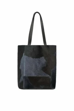 Tote Bags*Sostter Navy Bow Calf Hair Leather Tote Bag | BYYLI Black