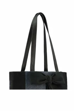 Tote Bags*Sostter Navy Bow Calf Hair Leather Tote Bag | BYYLI Black