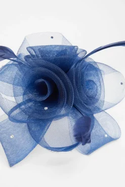 Hair Accessories*Quiz Feather Headband Fascinator Navy