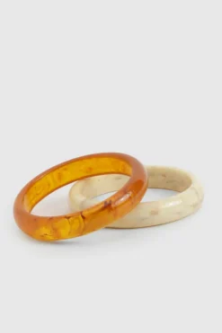 Bracelets*boohoo Resin Bangle 2 Pack neutral