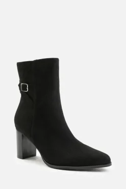 Heeled Boots*Where's That From North' Block Heel Boot With Buckle Detail Black