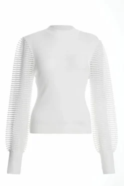 Jumpers*Quiz High Neck Jumper Off White