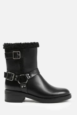 Ankle Boots*Where's That From Olivia' Wide Fit Ankle Boot With Buckle Detailing Black