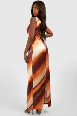 Cami Dresses*boohoo Ombre Cowl Maxi Slip Dress copper