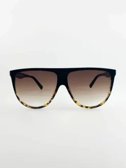 Sunglasses*SVNX Ombre Lens Oversized Sunglasses In Tortoise Shell Brown