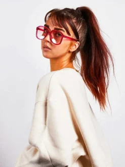 Sunglasses*SVNX Ombre Lense Oversized Sunglasses Pink