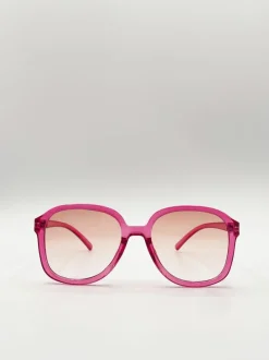 Sunglasses*SVNX Ombre Lense Oversized Sunglasses Pink