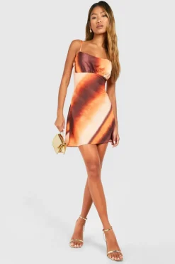 Cami Dresses*boohoo Ombre Mini Slip Dress orange