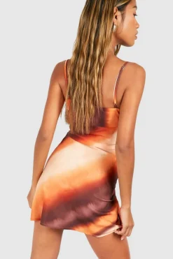Cami Dresses*boohoo Ombre Mini Slip Dress orange