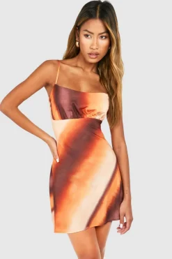 Cami Dresses*boohoo Ombre Mini Slip Dress orange
