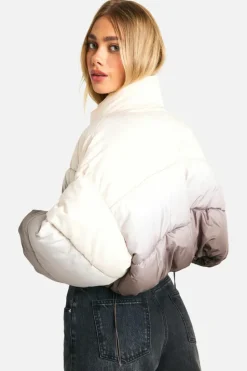 Up To 80% Off Winter Warmers|Puffer Jackets*boohoo Ombre Puffer Jacket chocolate