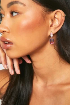 Statement Earrings|Earrings*boohoo Ombre Statement Drop Earrings neon purple