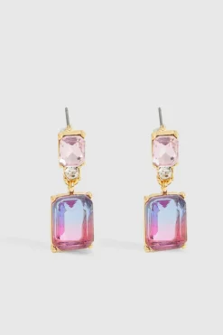 Statement Earrings|Earrings*boohoo Ombre Statement Drop Earrings neon purple