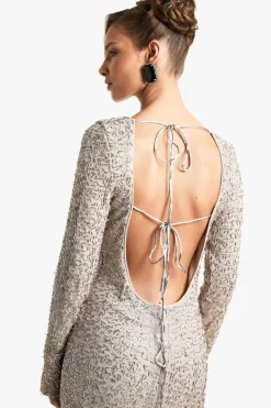 Maxi Dresses*boohoo Open Back Sequin Maxi Dress mocha