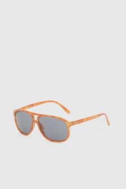 Sunglasses*boohoo Tortoise Shell Frame Aviator Sunglasses orange