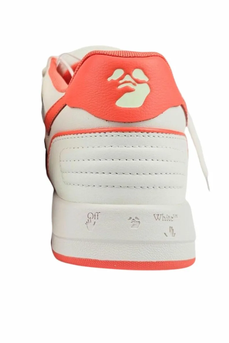 Trainers*Off-White Out Of Office Coral Red Calf Leather Sneakers Orange