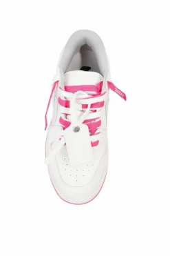 Trainers*Off-White Out Of Office Fuschia Calf Leather Sneakers White