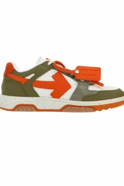 Trainers*Off-White Out Of Office Slim Comb Leather Sneakers Green