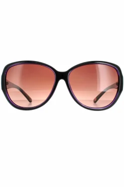 Sunglasses*Ted Baker Oval Purple Brown Gradient TB1394 Shay Black