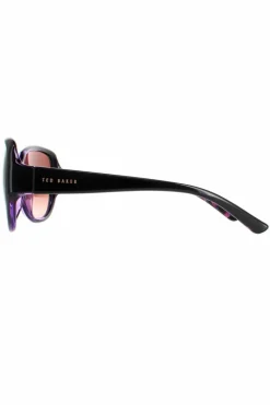 Sunglasses*Ted Baker Oval Purple Brown Gradient TB1394 Shay Black