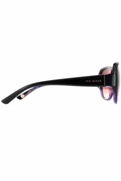 Sunglasses*Ted Baker Oval Purple Brown Gradient TB1394 Shay Black