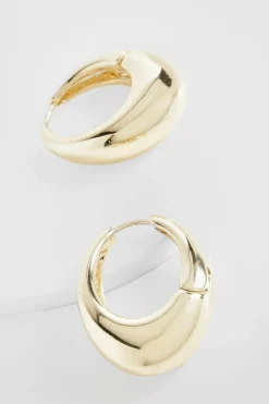 Earrings*boohoo Oval Hoops gold