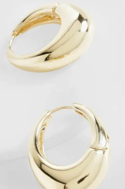 Earrings*boohoo Oval Hoops gold