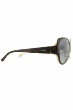 Sunglasses*Ted Baker Oval Tortoise Green Grey Gradient Sunglasses Brown