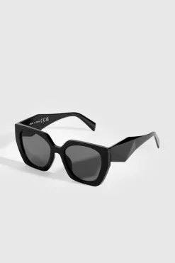 Sunglasses*boohoo Oversized Angular Sunglasses black