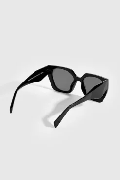 Sunglasses*boohoo Oversized Angular Sunglasses black